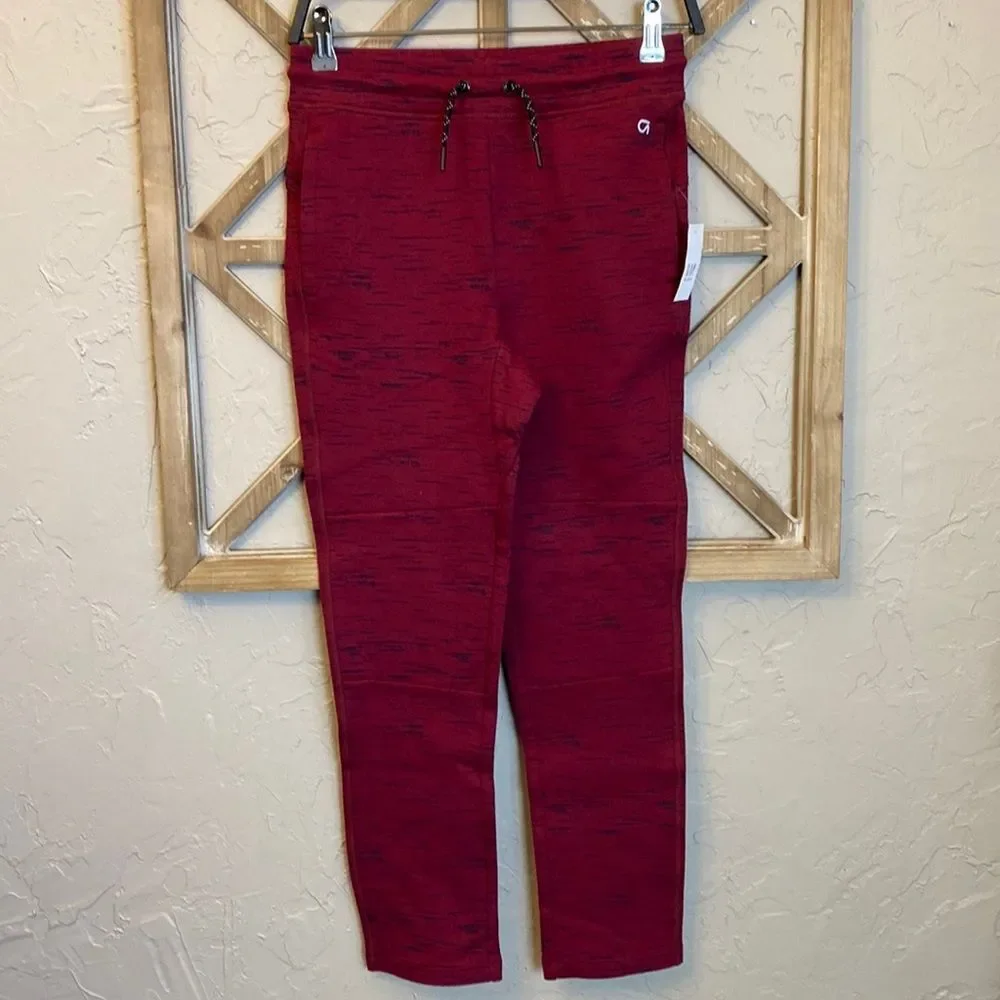 NWT GAP FIT KIDS Space-dye Red/Black Joggers Youth Size XL (12)